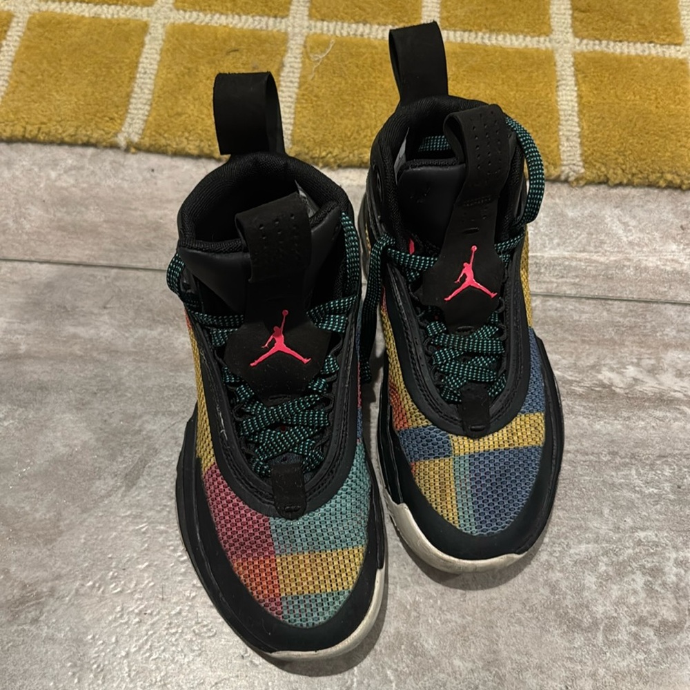 Air Jordan multicolor kids lightly used basketball shoes